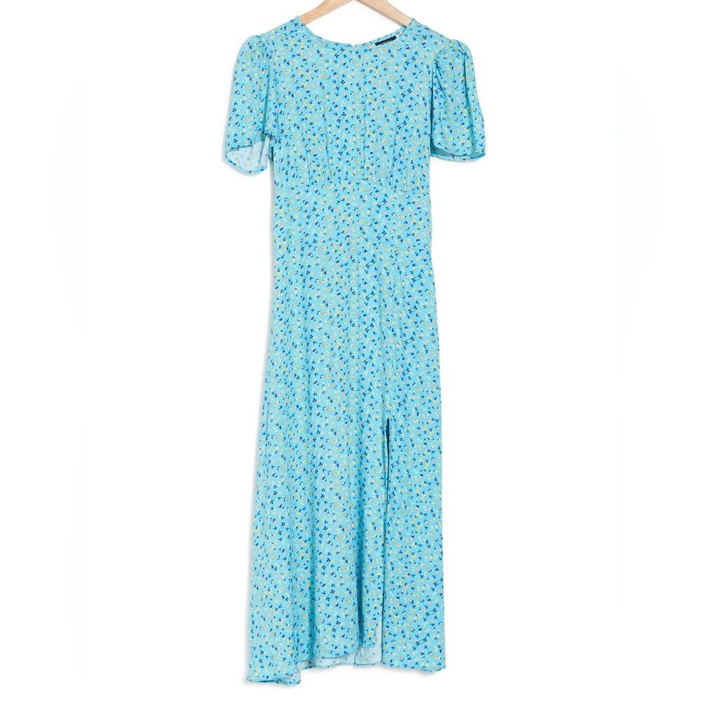 AFRM Jamie Blue Floral Print Maxi Dress
